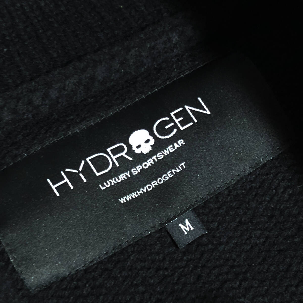 HYDROGEN ハイドロゲン カーディガン ショールカラー ニットジャケット スカル 刺繍 M 黒 ウール ドクロ 骸骨 メンズ A22_画像8