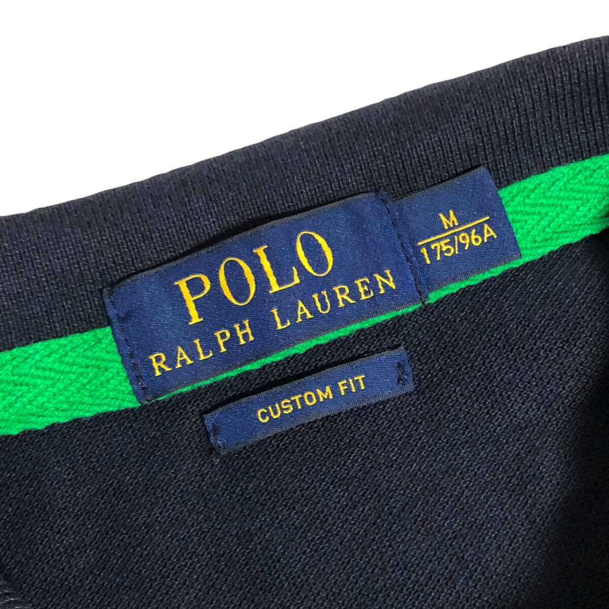 Polo Ralph Lauren ポロラルフローレン ポロシャツ ビッグポニー ナンバリング 半袖 M ネイビー CUSTOM FIT メンズ A25_画像7