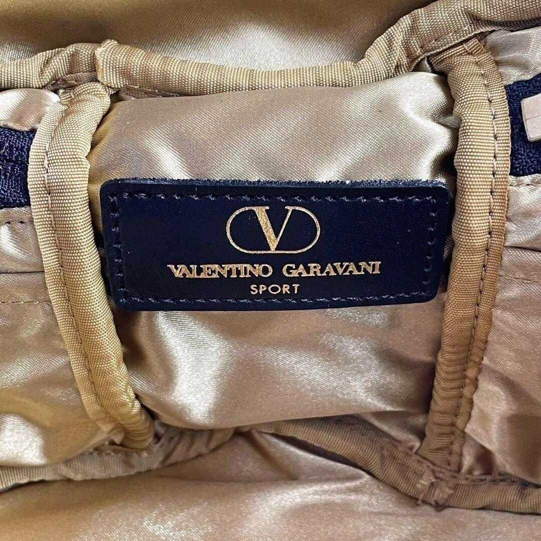  unused VALENTINO GARAVANI Valentino galava-ni box vanity bag hand fur boa V Logo te Caro go chain leather black 