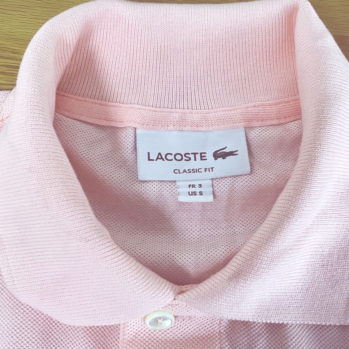 新品Lacoste ラコステクラシックフィット半袖 アメリカ S 日本未発売