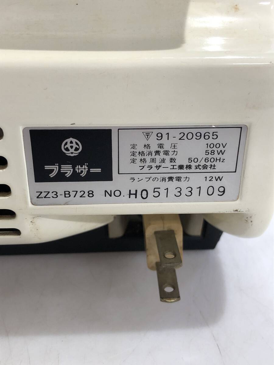 HB454  通電のみ確認済 BROTHER ブラザー Compal コンパル DELUXE デラックス ZZ3-B728  ミシン  ジャンク扱い の画像4
