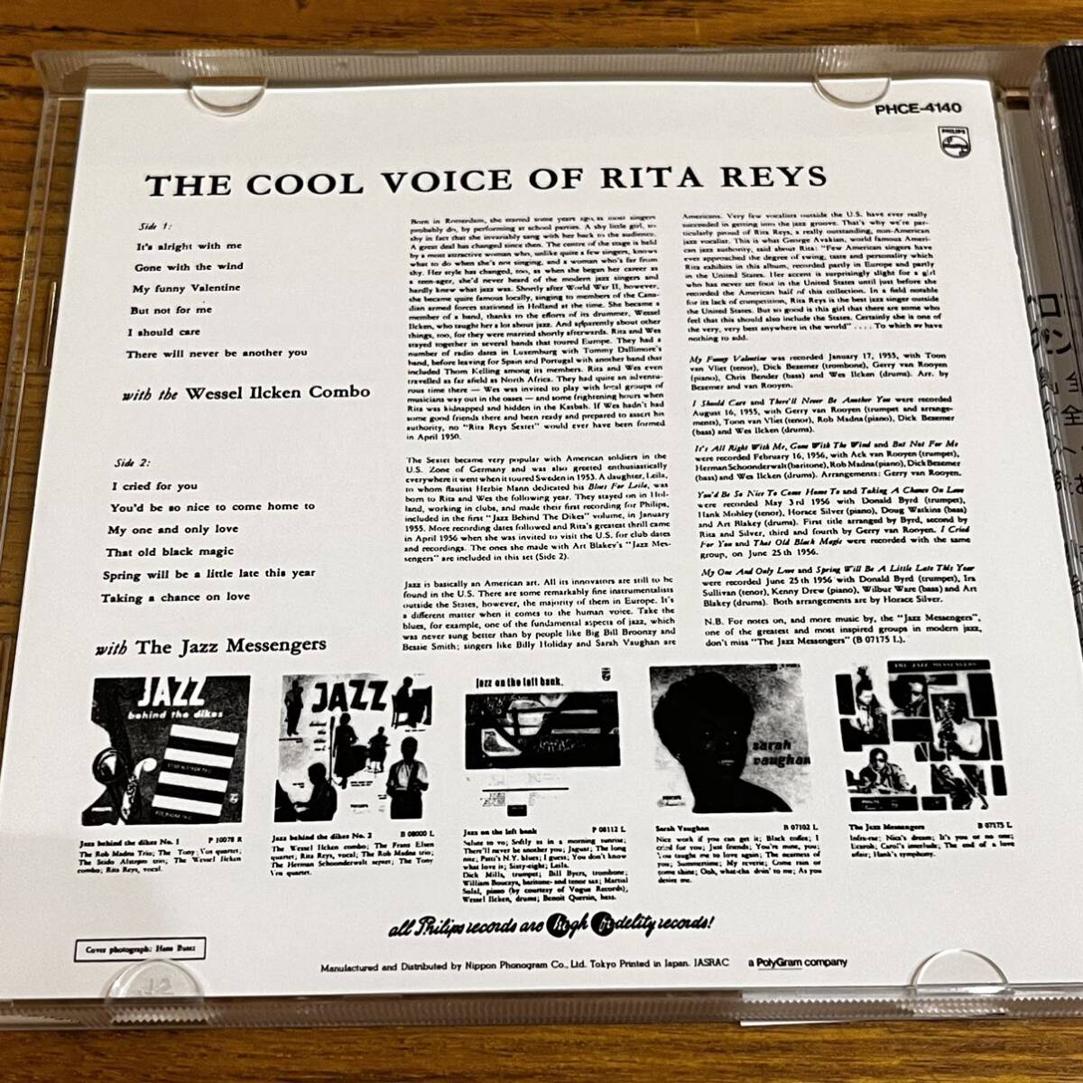 帯付き CD リタ・ライス THE COOL VOICE OF RITA REYES 日本語解説有り ディスク良好_画像2