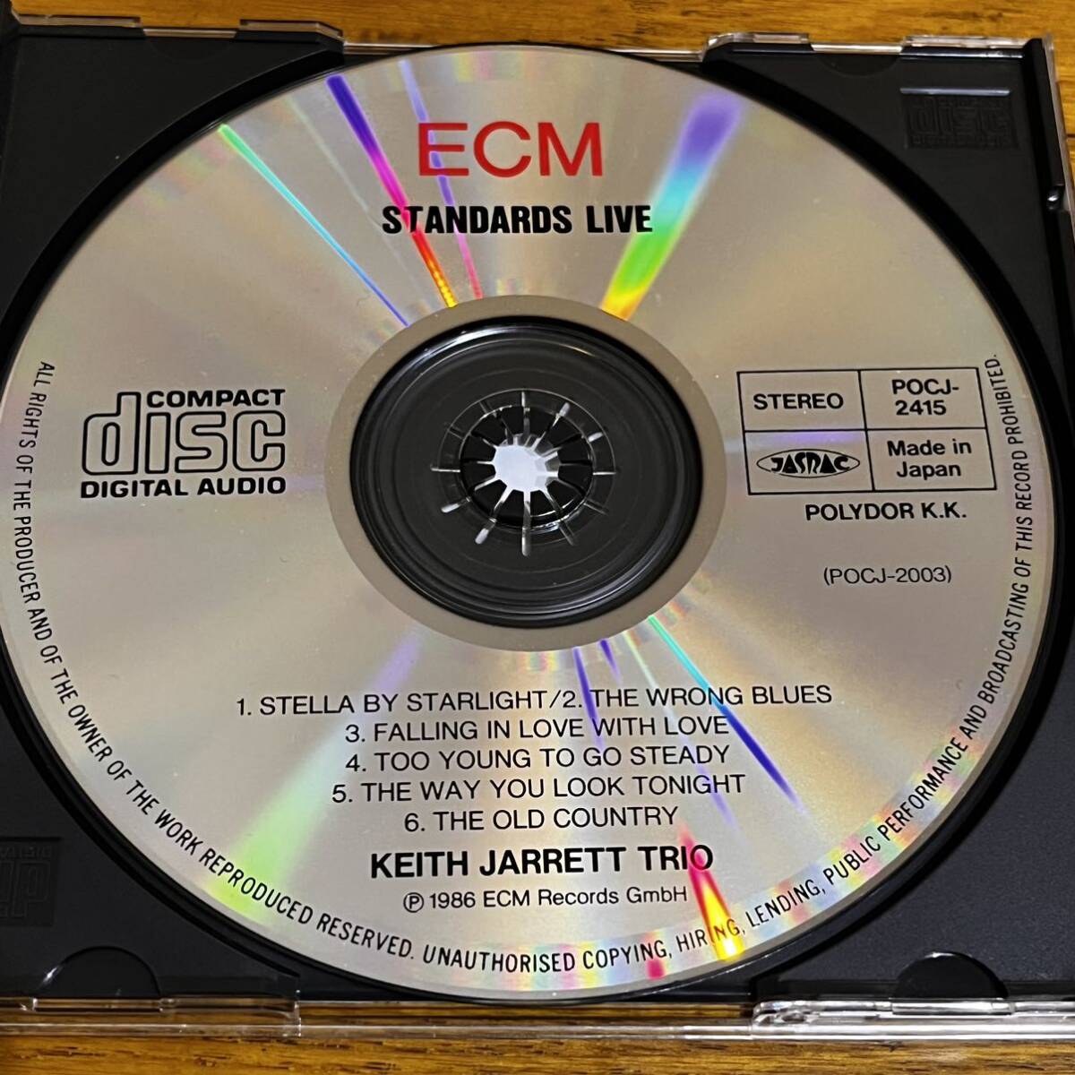 帯付 CD キース・ジャレット KEITH JARRETT GARY PEACOCK JACK DEJOHNETTE STANDARDS LIVE 日本語解説有り ディスク良好_画像4