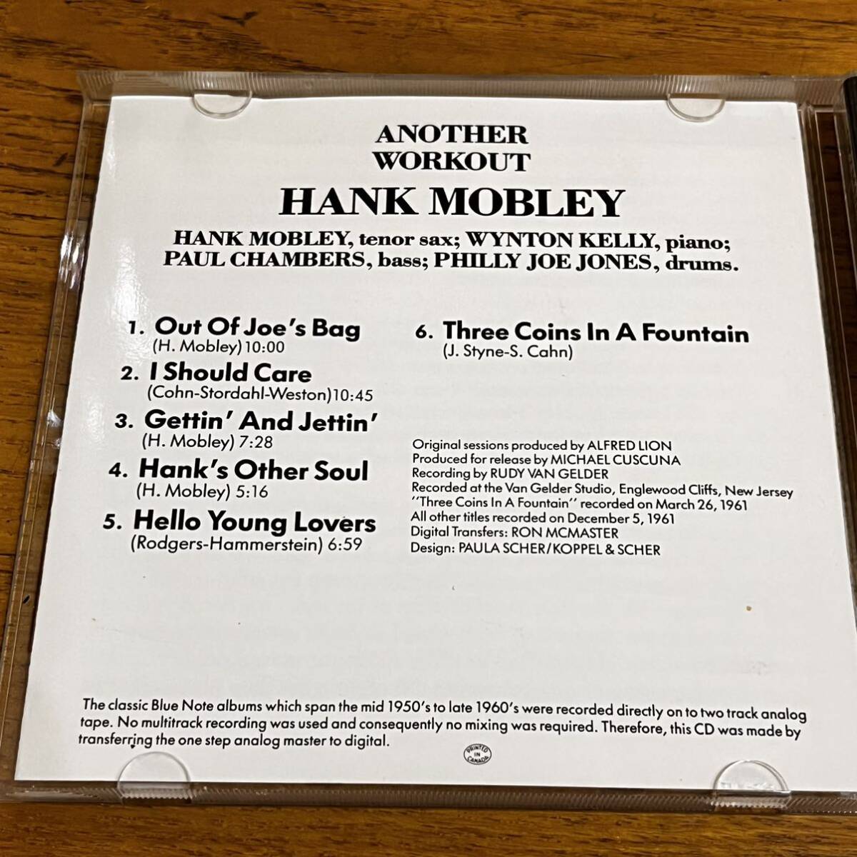 CD ハンク・モブレー HANK MOBLEY ANOTHER WORKOUT ディスク良好_画像2