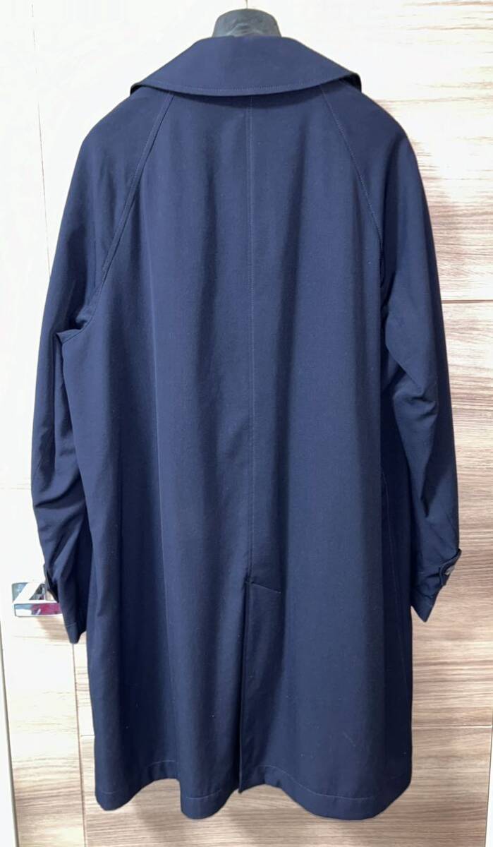 極美品 LANVIN ON BLUE ウール ステンカラーコート ブラック 48 極美品 LANVIN ON BLUE ウール ステンカラーコート ブラック 48