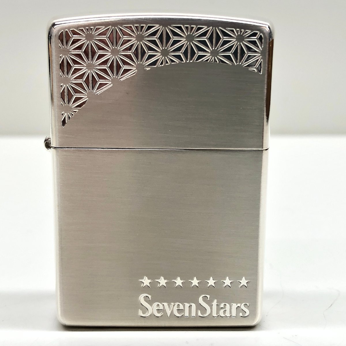 B【未使用】セブンスター　ZIPPO　ジッポ　喫煙具 　コレクション　木箱　火花確認済み_画像2