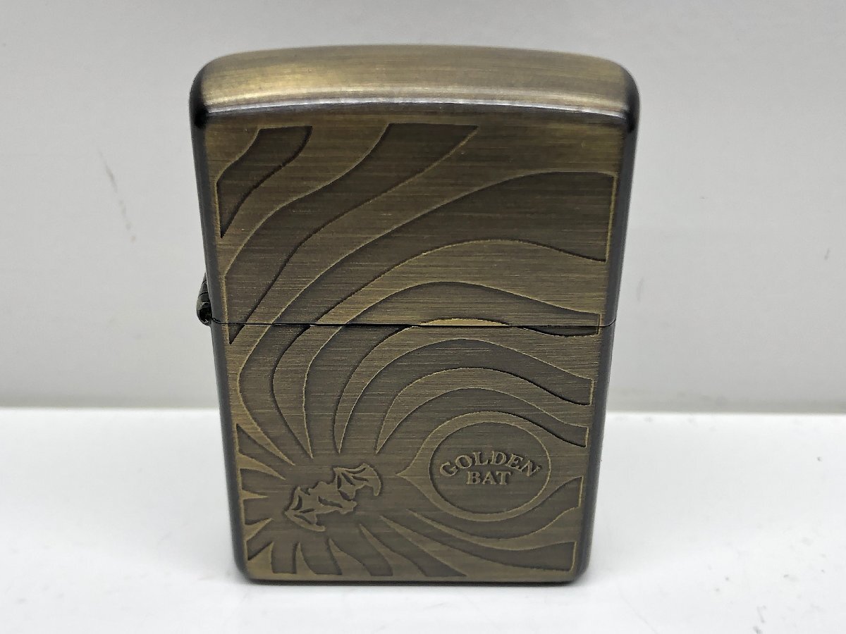 12【未使用】ゴールデンバット　ZIPPO　ジッポ　オイルライター　タバコ　喫煙具 　本体のみ　火花確認済み_画像1