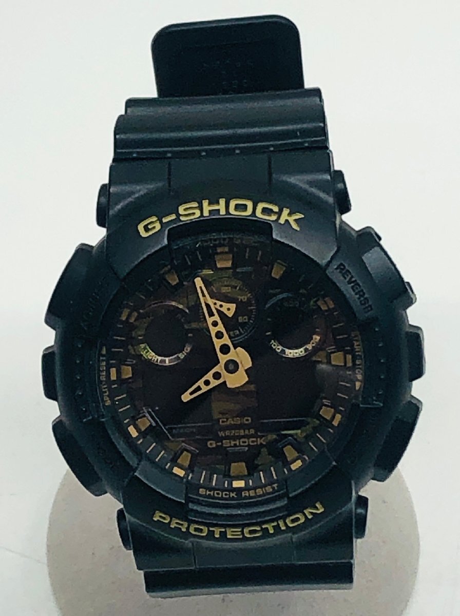 【動作未確認】CASIO　カシオ　G－SHOCK　GA-100CF-1A9JF　カモフラージュダイアルシリーズ　不動　本体のみ　付属品無し_画像2