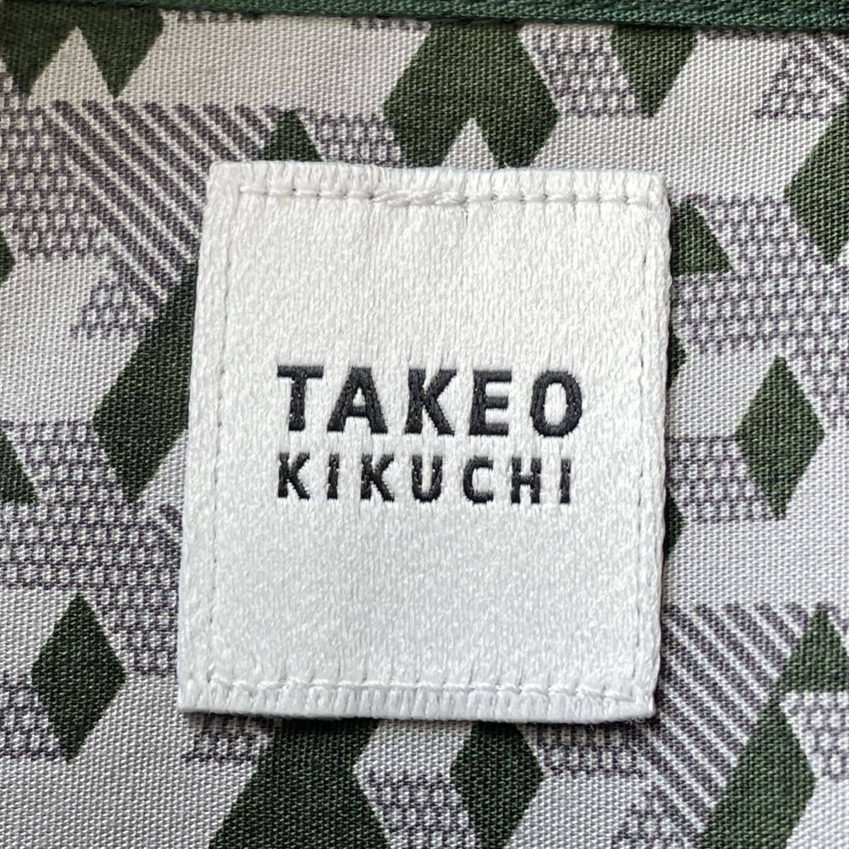  unused tag attaching #TAKEO KIKUCHI Takeo Kikuchi L size . what . pattern total pattern shirt button down long sleeve gray green men's regular price 17,600 jpy 