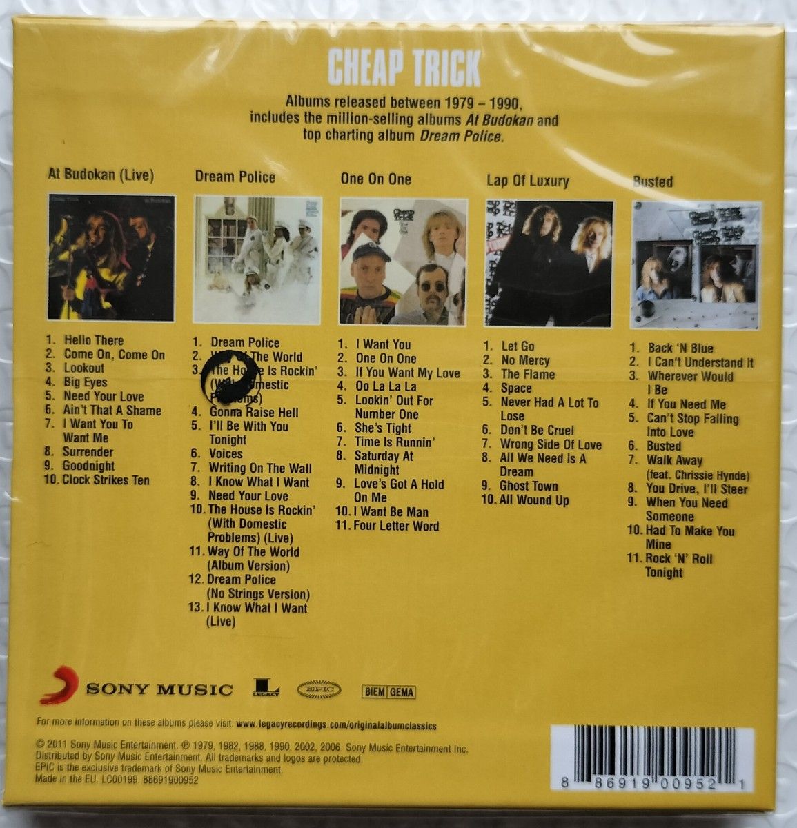 CHEAP TRICK☆「ORIGINAL ALBUM CLASSICS」5CD 5作品