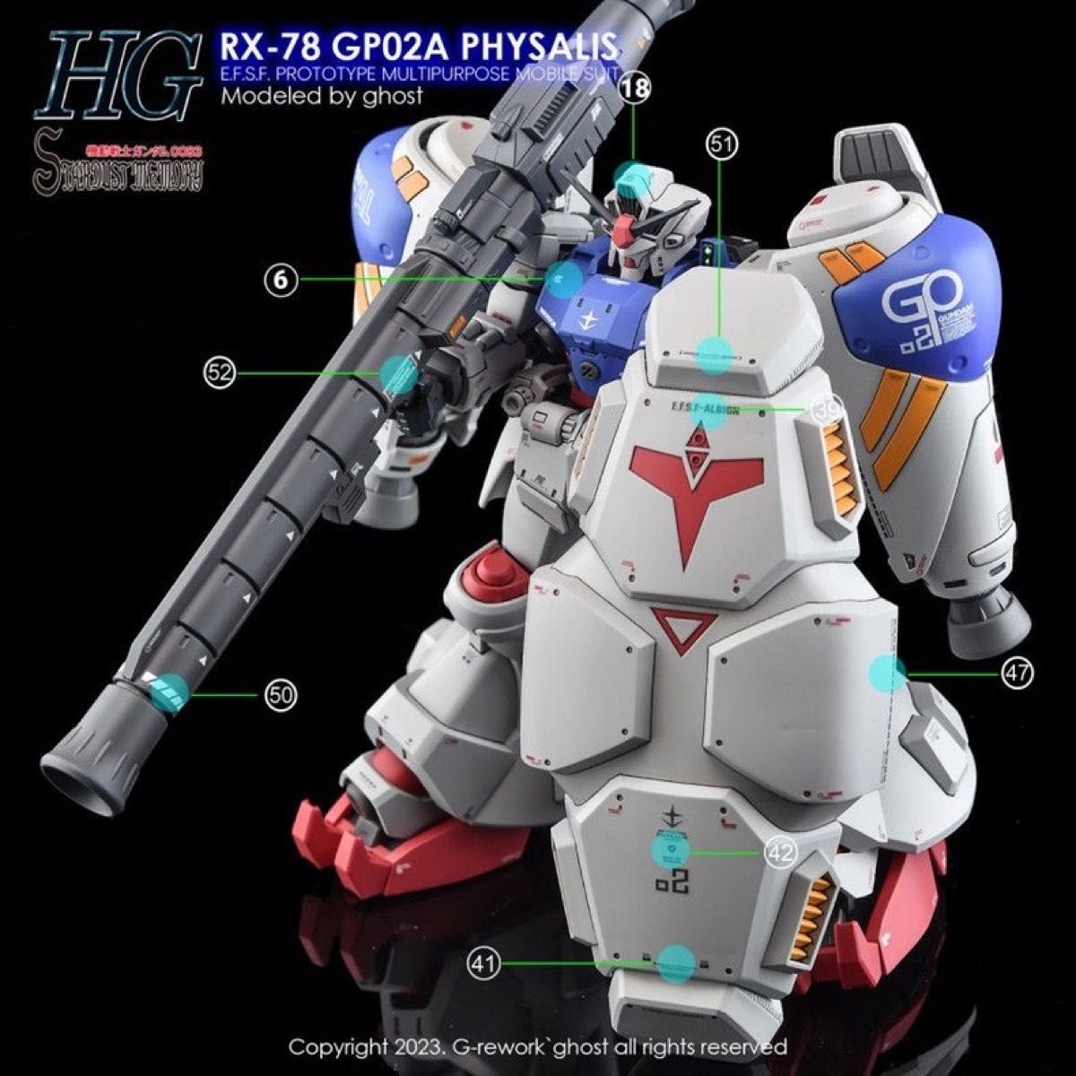 HG RX-78 GP02A ガンダム 試作2号機用水転写式デカール他社製　ガンダム　ガンプラ