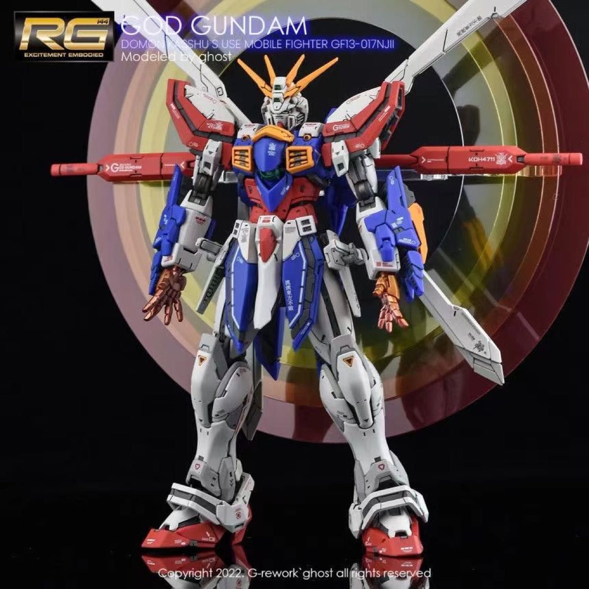 RG ゴッドガンダム用水転写式デカール 他社製 ガンダムデカール