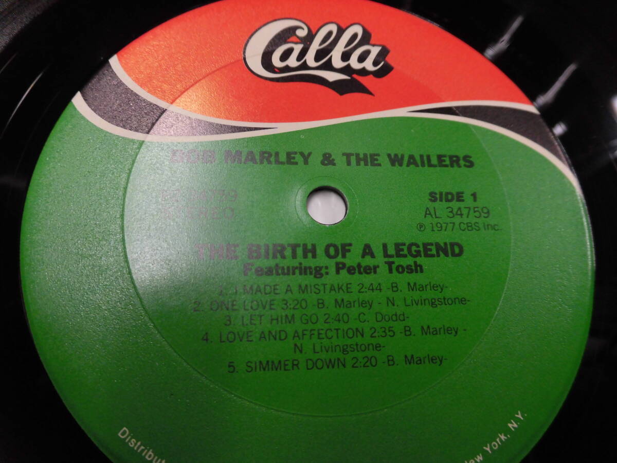 輸入盤LP BOB MARLEY AND THE WAILERS/THE BIRTH OF A LEGEND FEATURING PRTER TOSHの画像2