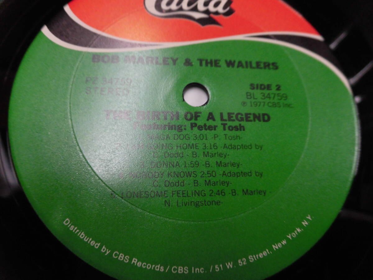 輸入盤LP BOB MARLEY AND THE WAILERS/THE BIRTH OF A LEGEND FEATURING PRTER TOSHの画像3
