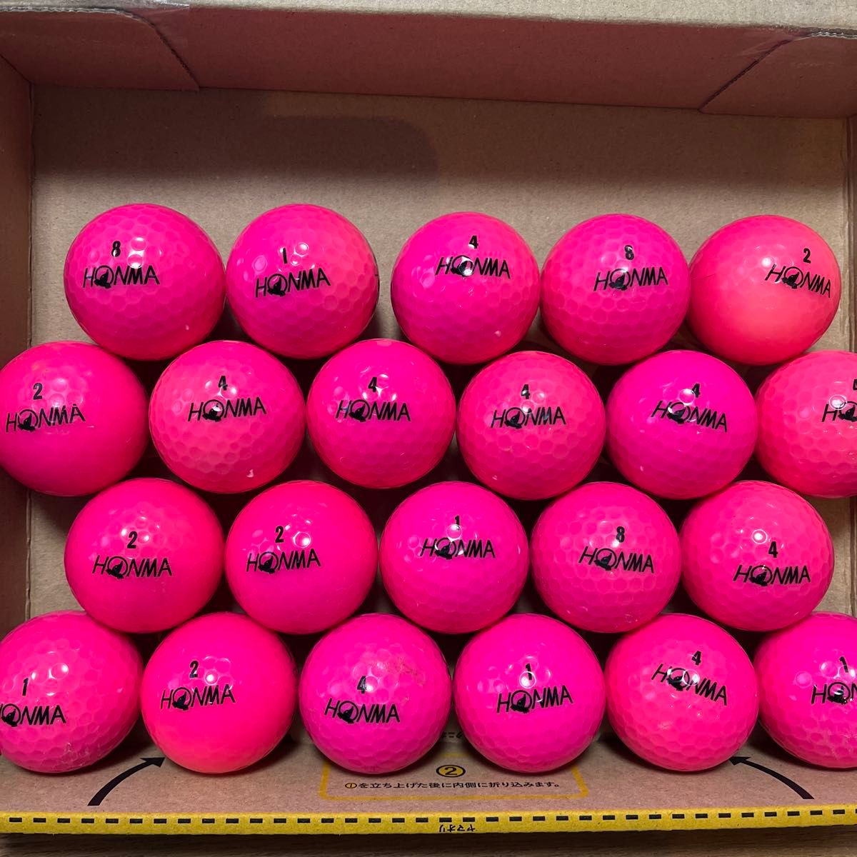 色褪せピンク　ホンマD1 22球　ロストボール