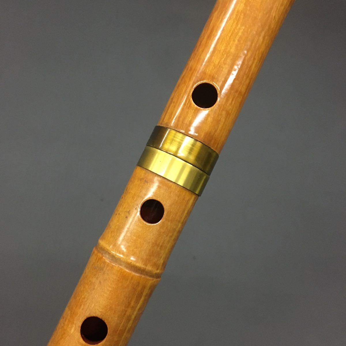 銘木尺八 木管 木製 和楽器 管楽器 5穴 径3.5cm 約58cm_画像3