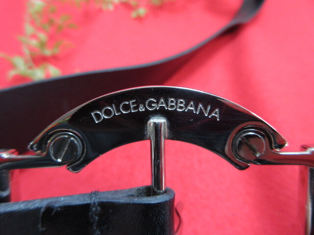 【OL126/6】DOLCE&GABBANA/ドルチェ＆ガッバーナ メンズ ベルト ブラック 90ｃｍー36インチの画像3