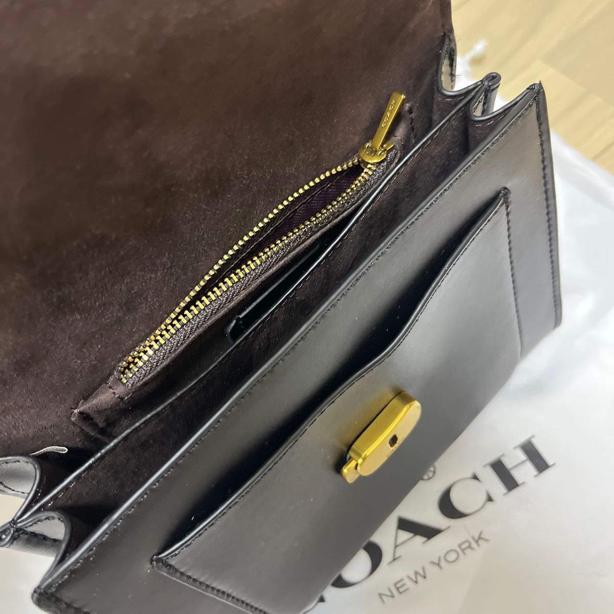 未使用COACH コーチ レザー タビートップ ハンドル 20 ショルダーバッグ