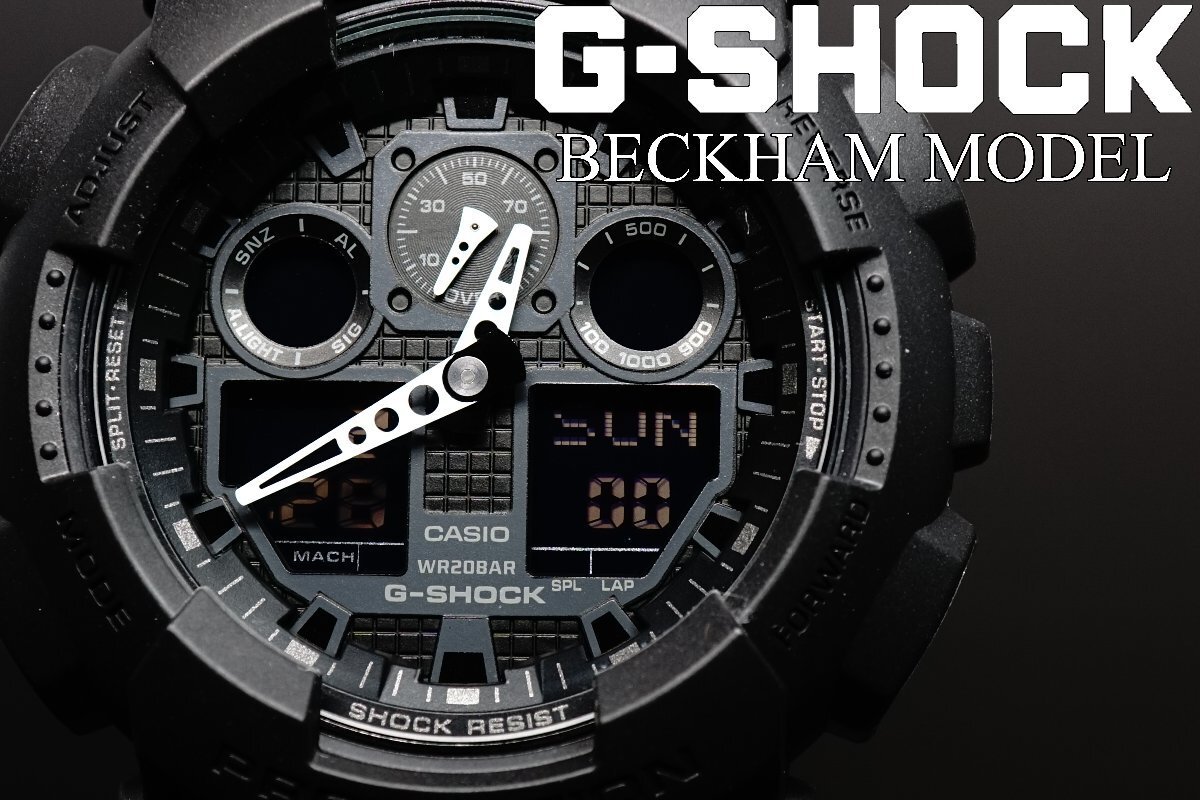 1円～1スタ ベッカム Beckaham G-shock Gショック 精悍なフルブラック 逆輸入 新品未使用 本物200m防水メンズ腕時計カシオCASIOミリタリーの画像7