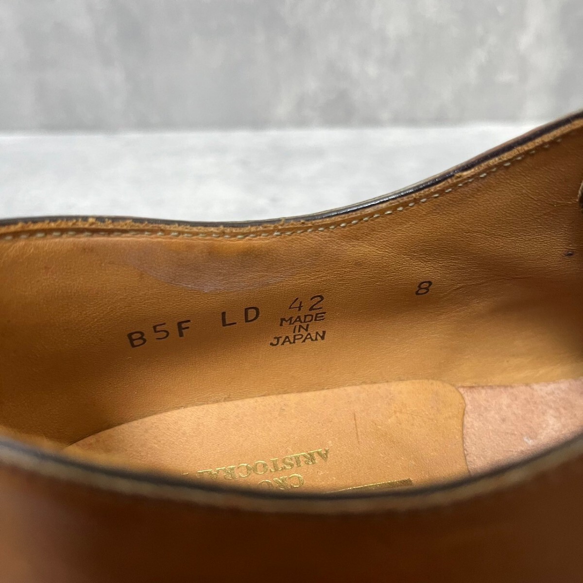 美品【圧倒的な高級感】日本製 JOHNSTON&MURPHY 革靴 26.5相当 ビジネスシューズ レザーシューズ ジョンストン&マーフィー ブラウン 本革_画像10