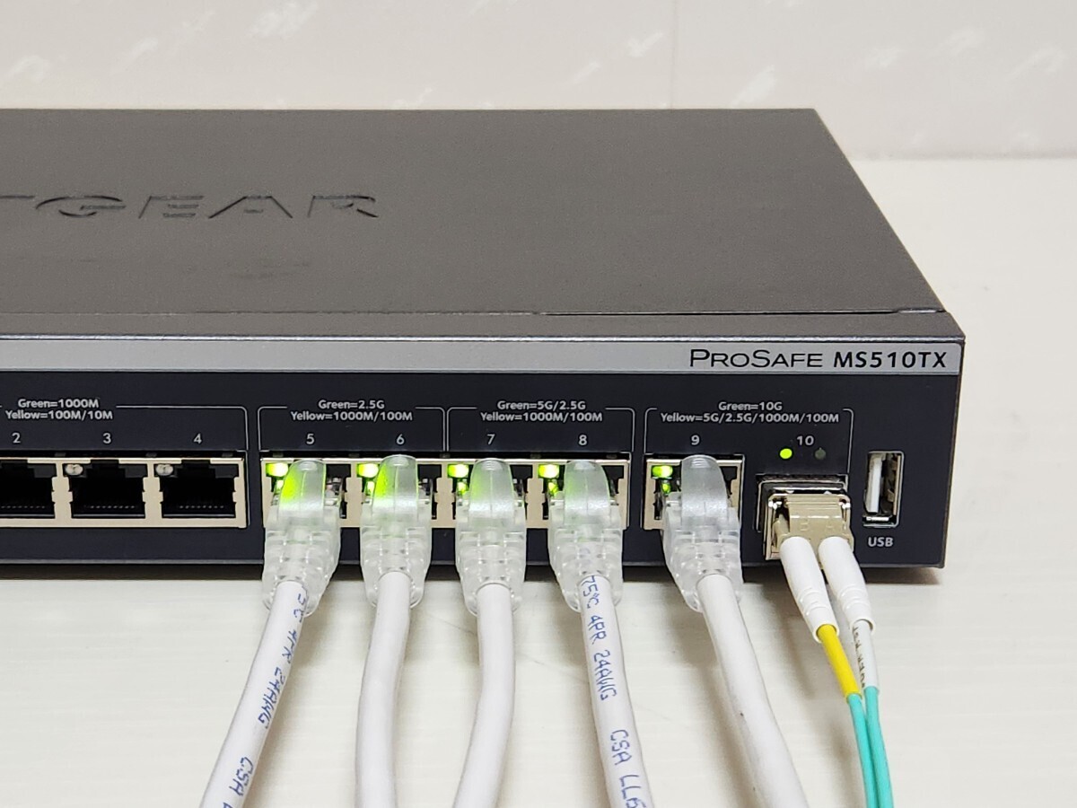 NETGEAR MS510TX マルチギガビット/10GbE スイッチ ネットギア SFP+モジュール付き_画像9