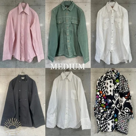 30着 シャツMIX Men's M~L ユーロ古着 US古着 長袖シャツ 検品済 SRC古着卸 セット まとめ売り 仕入れ 卸売り_画像1