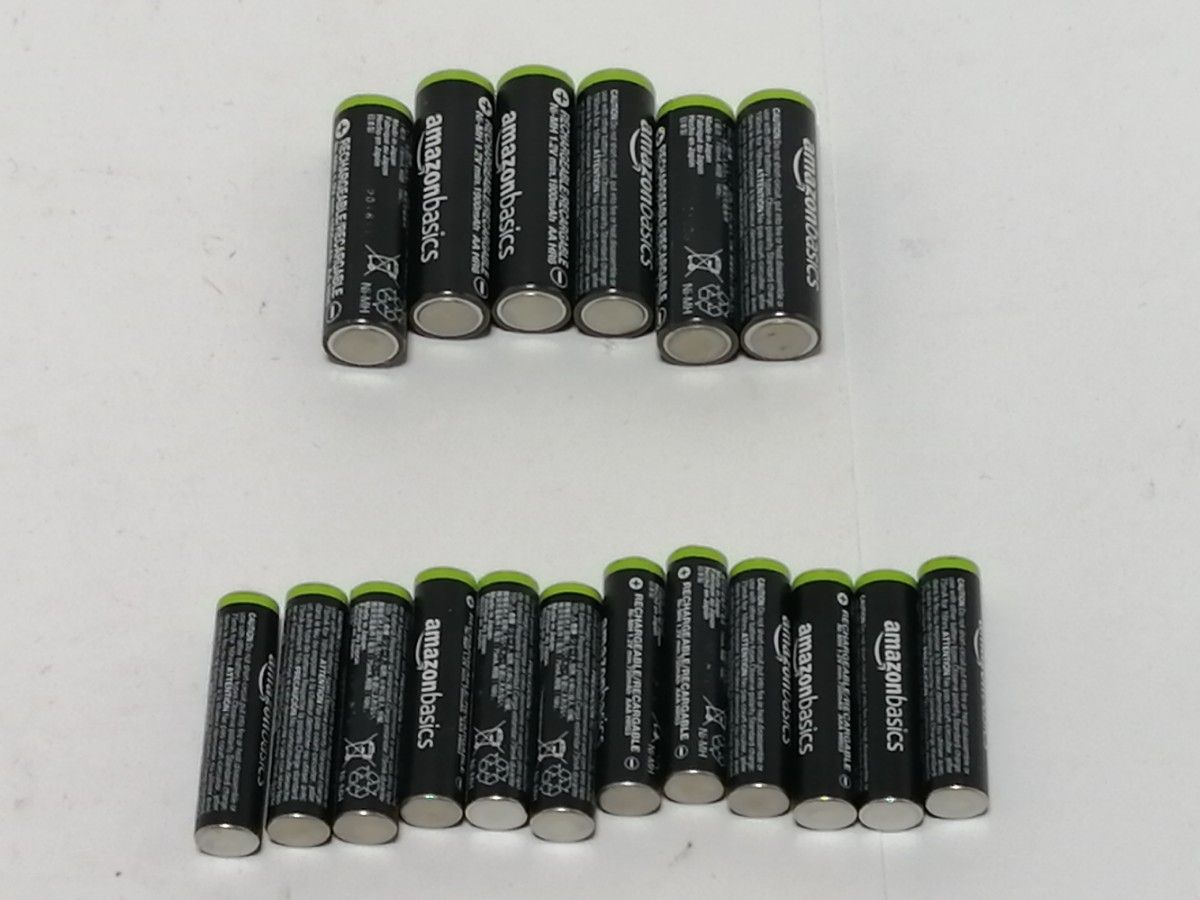 Amazonベーシック 充電池 充電式ニッケル水素電池 単3電池6本 単4電池12本