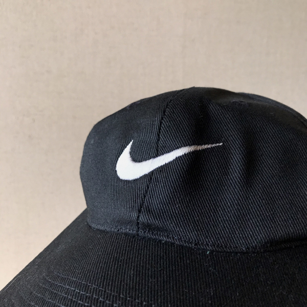 90s 00s Vintage NIKE Logo вышивка колпак чёрный шляпа 