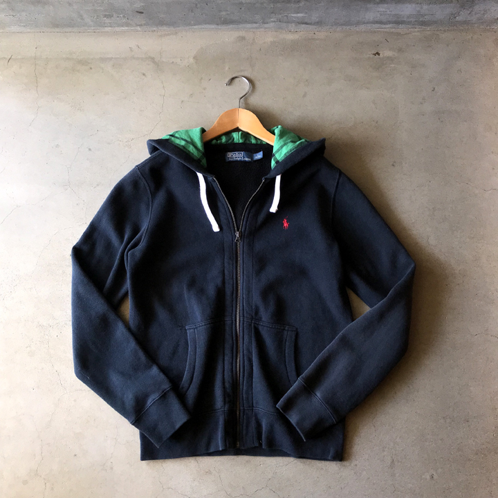 polo by ralph lauren check hood Zip up Parker black men's S sweat Ralph Lauren 