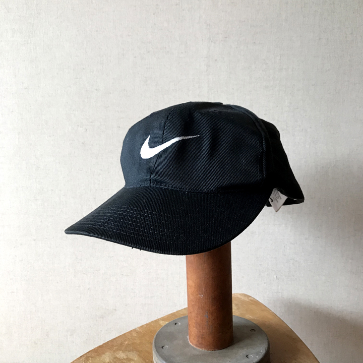 90s 00s Vintage NIKE Logo вышивка колпак чёрный шляпа 