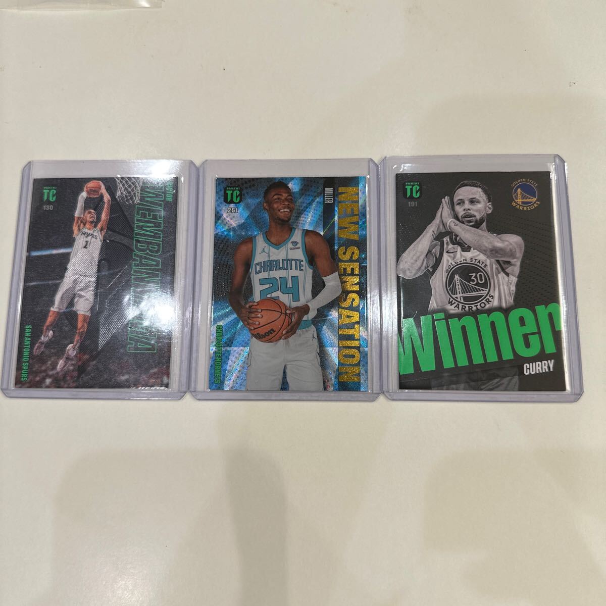 panini top class winner curry night 191 victor wembanyama 130 Brandon miller 251 _画像1