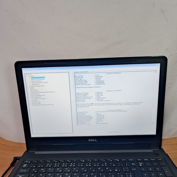 ノートパソコン DELL Vostro 15 3568 Core i3-7020U 2.3GHz  BIOS確認済みジャンクの画像4