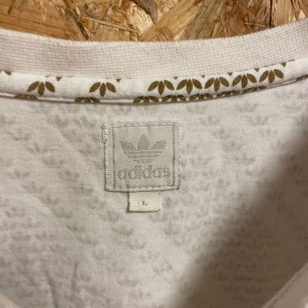 [KWT5513] adidas アディダス 半袖Tシャツ レディース ホワイト L ポス_画像5