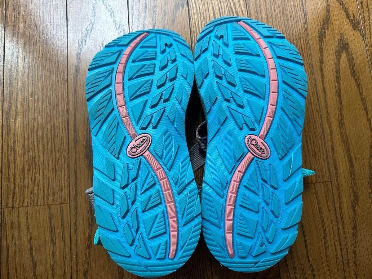 USED★美品 Chaco × BEAMS「別注 Z CLOUD-1」 メンズ25cm グレー×水色 チャコ サンダル ビームス