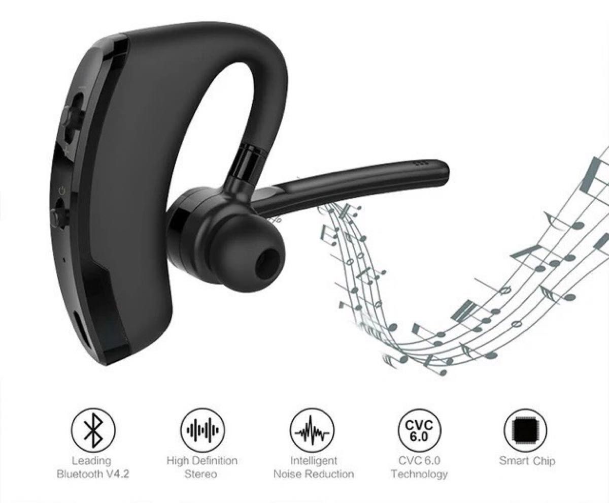 Bluetooth ワイヤレスイヤホン ハンズフリー通話 車用4.1v搭載 片耳