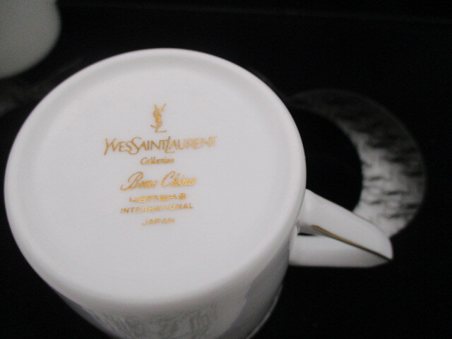 ** Yves Saint-Laurent YVES SAINTLAURENT cup & saucer 2 customer set new goods unused **