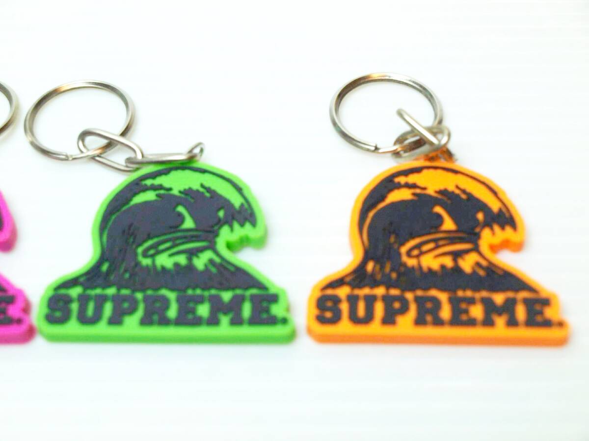 Supreme シュプリーム Wave Keychain Pink/Orange/Green 2011SS ウェイブ・キーチェーン ピンク/オレンジ/グリーン 3個セット 新品未使用品_画像4