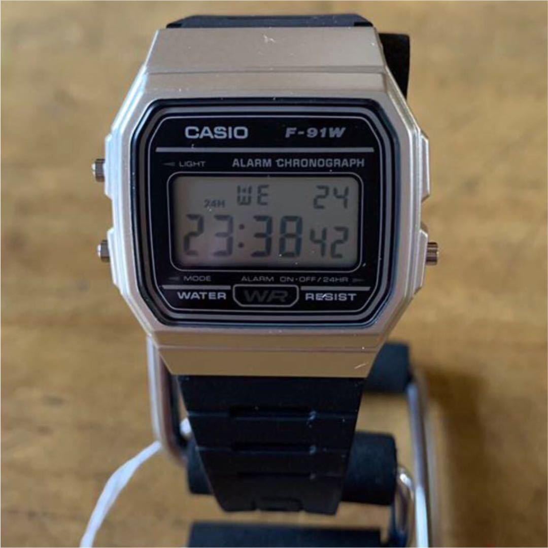 【新品・箱なし】カシオ CASIO クオーツ ユニセックス 腕時計 F-91WM-7A ブラック ブラック