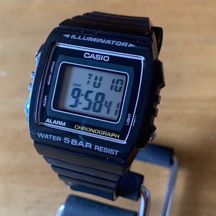 【新品・箱なし】カシオ CASIO クオーツ メンズ デジタル 腕時計 W-215H-1A　ブラック 液晶_画像1