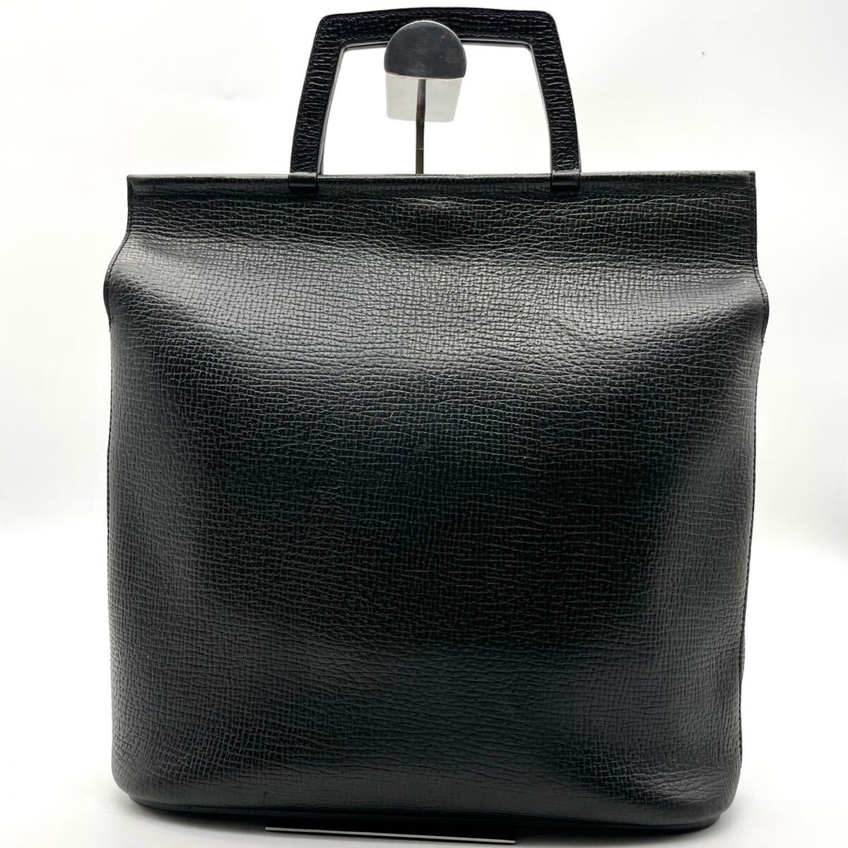  ultimate beautiful goods Loewe LOEWE men's business tote bag briefcase black black leather original leather A4 storage Logo type pushed . commuting work bag bag 