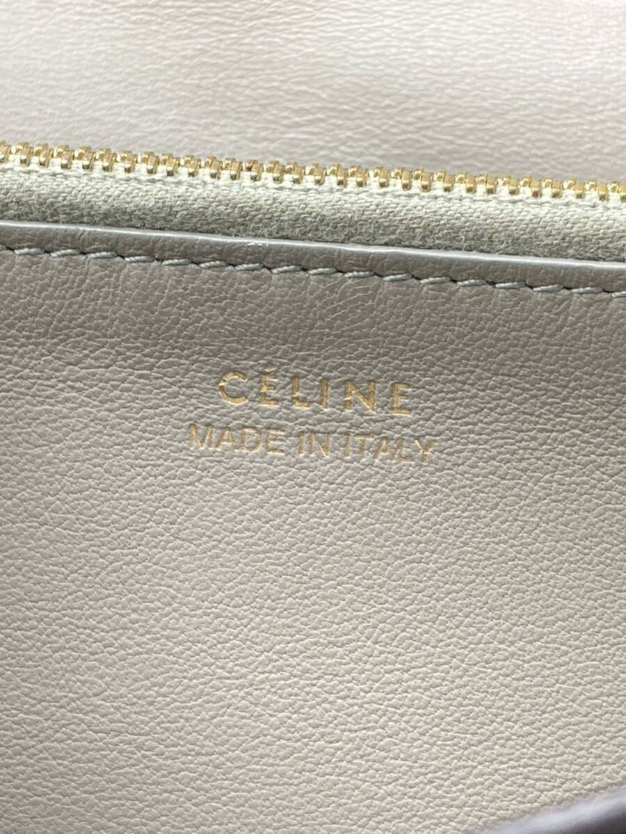 CELINE セリーヌ 長財布 財布 ロングウォレット ラージフラップ レザー マルチファンクション ネイビー系_画像7