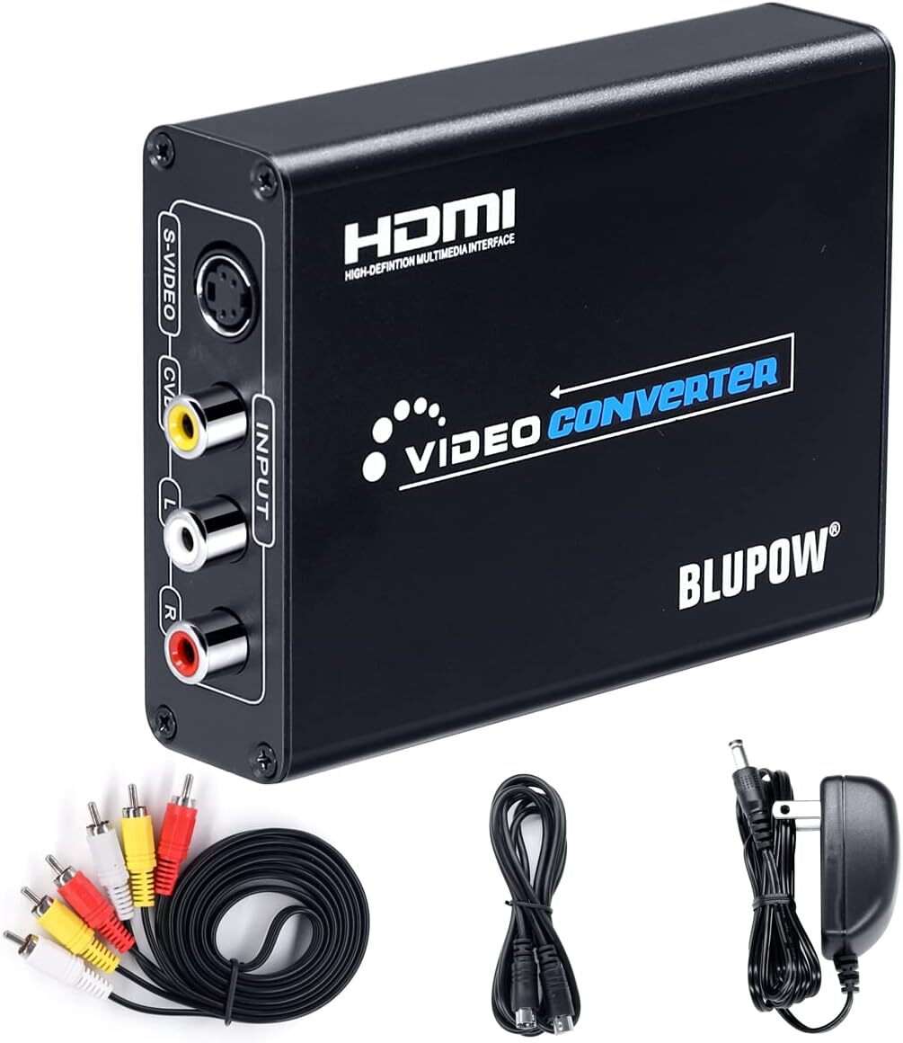 Composite/S-Video to HDMI変換器 BLUPOW コンポジット/S端子 to HDMI 変換器 1080P対_画像1