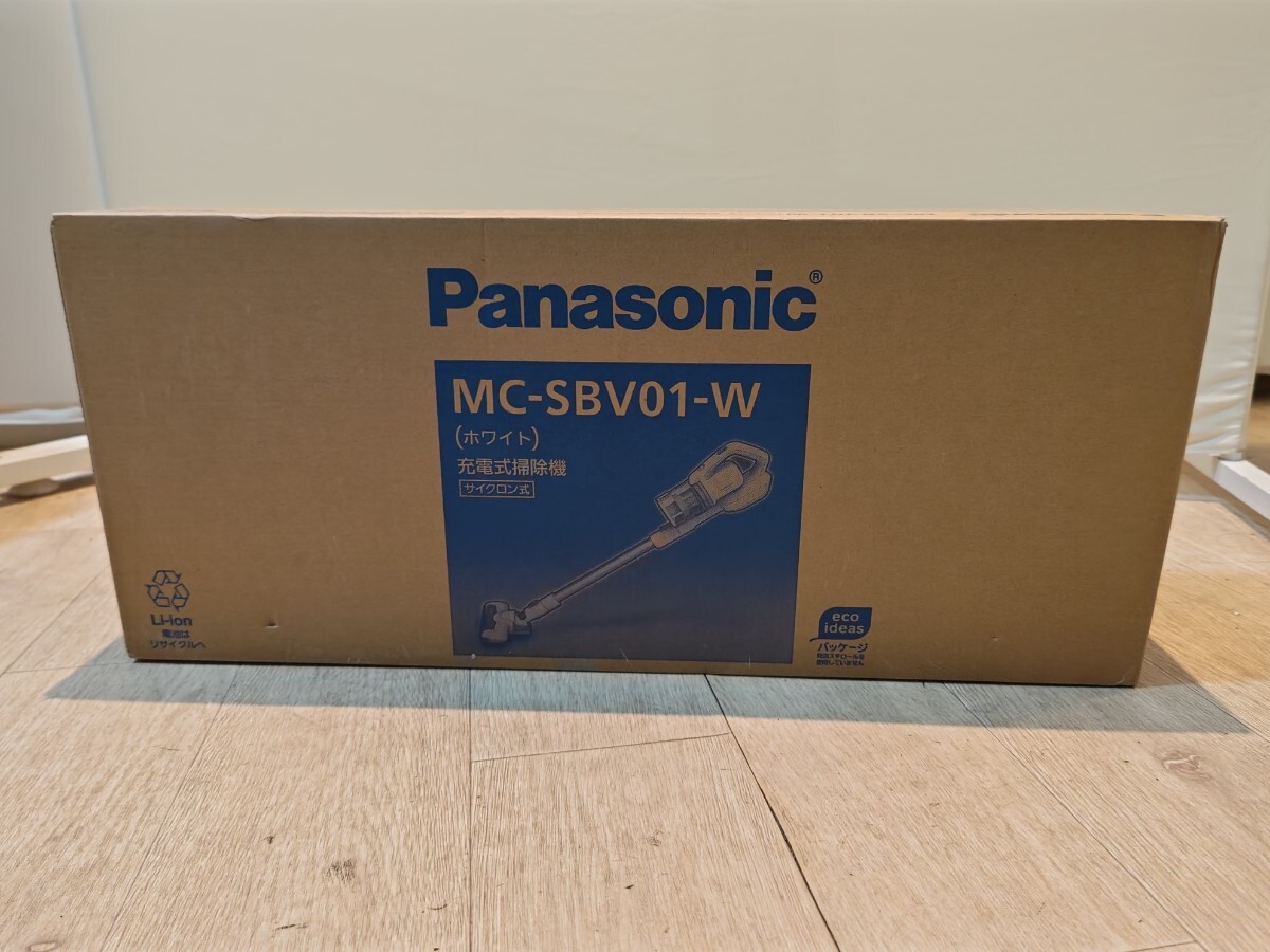 【新品未開封】パナソニック Panasonic 充電式掃除機 サイクロン式 MC-SBV01-W_画像3