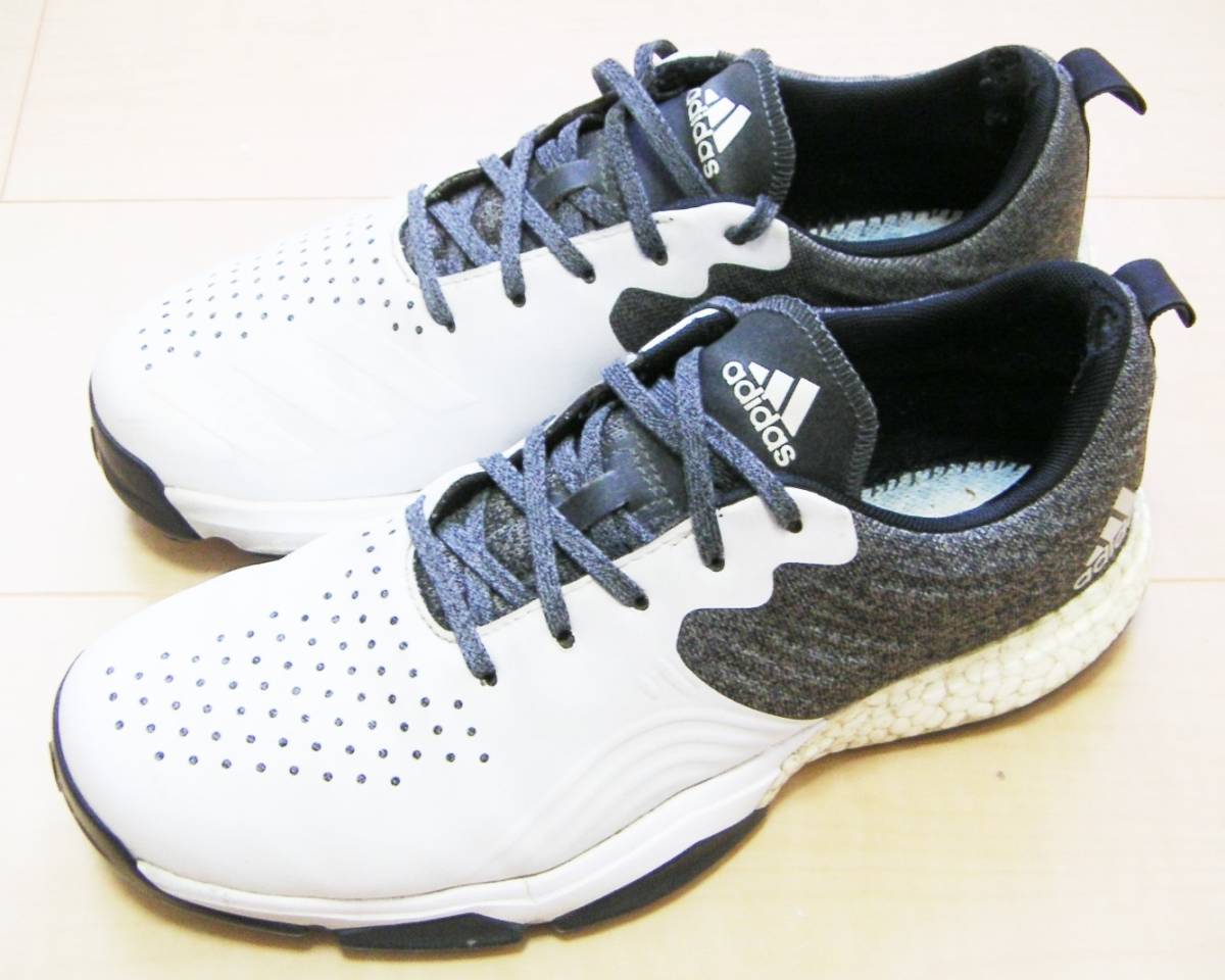 adidas/アディダス、AD POWER、ART F35398、25.5cm、ホワイト/グレー、中古