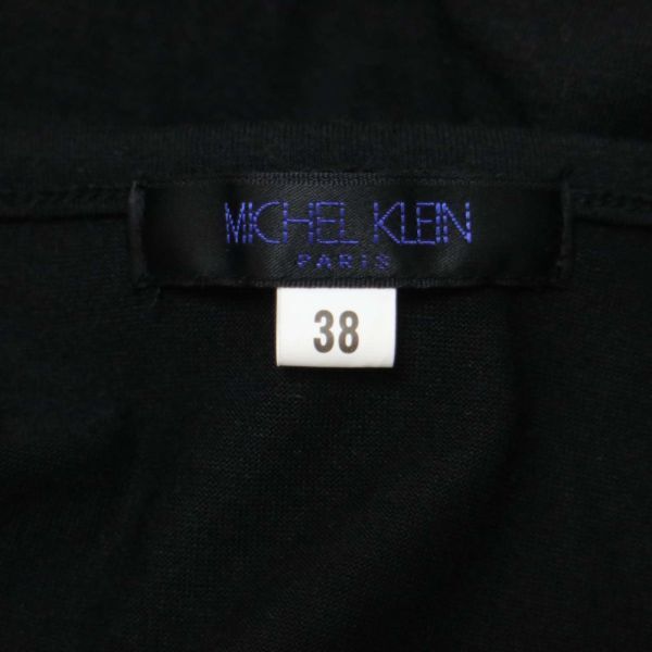 MICHEL KLEIN ミッシェルクラン 通年 長袖 カットソー Tシャツ Sz.38　レディース 黒　E4T00821_4#F_画像5