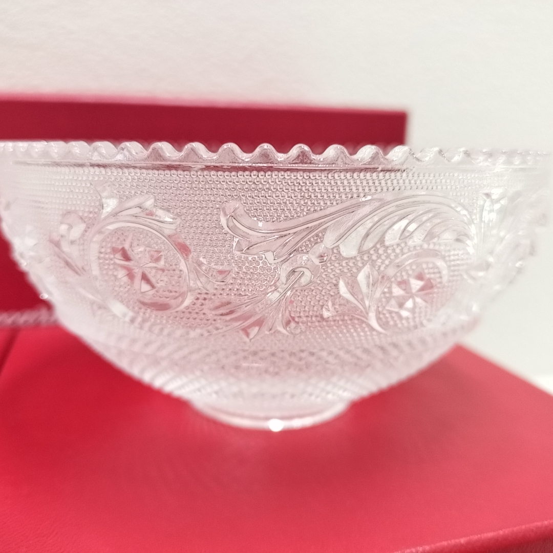 6987★【未使用/保管品】Baccarat バカラ アラベスク スモールボウル サラダボール フルーツボウル 12cm 2点セット ブランド食器 ガラス_画像5