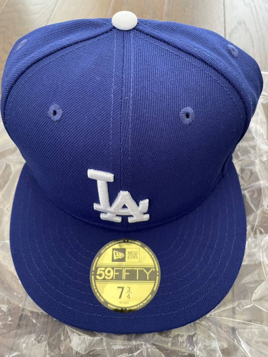 NEW ERA 59FIFTY MLB LA DODGERS 73/4 61.5cm New Era колпак on поле Los Angeles doja-s бесплатная доставка новый товар не использовался большой . sho flat 