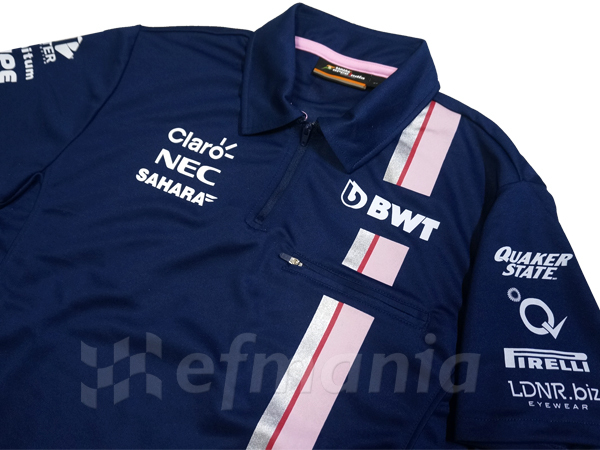 [ not for sale ] 2017 BWT force Indy a supplied goods latter term specification Abu Dhabi GP for polo-shirt * racing Point Perez o navy blue 