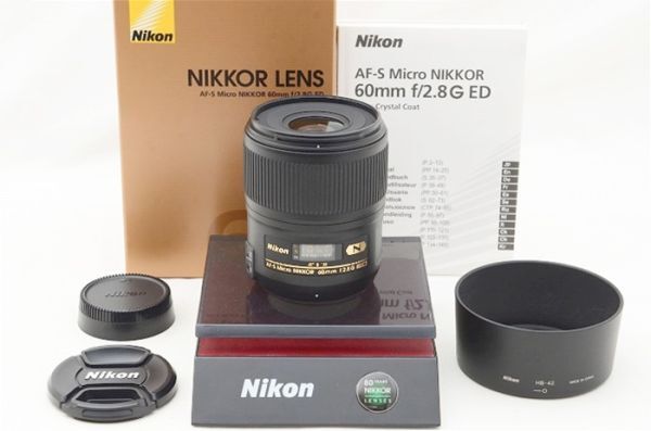 ☆極上美品☆ Nikon ニコン AF-S Micro NIKKOR 60mm F2.8 G ED 元箱 付属品 ♯24051704_画像1