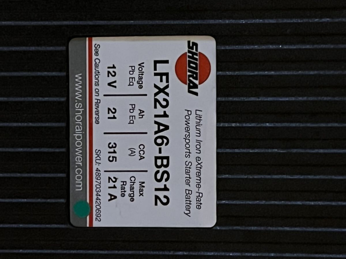 SHORAI battery lithium LFX21A6-BS12